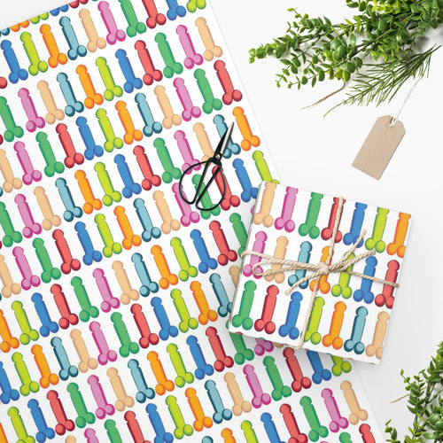 Rainbow Penis Wrapping Paper